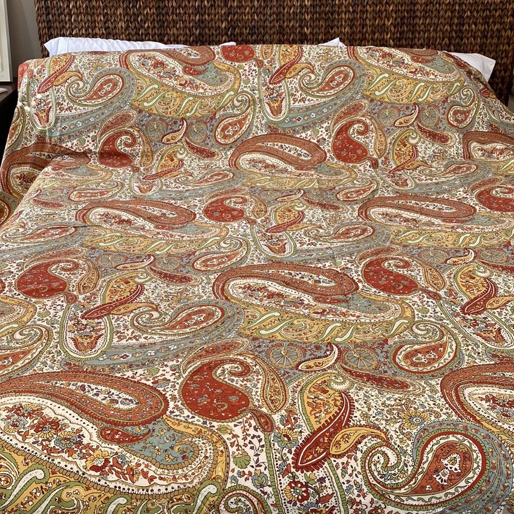Pottery Barn Tres Grand Lit Paisley King Duvet Cover-Like New!